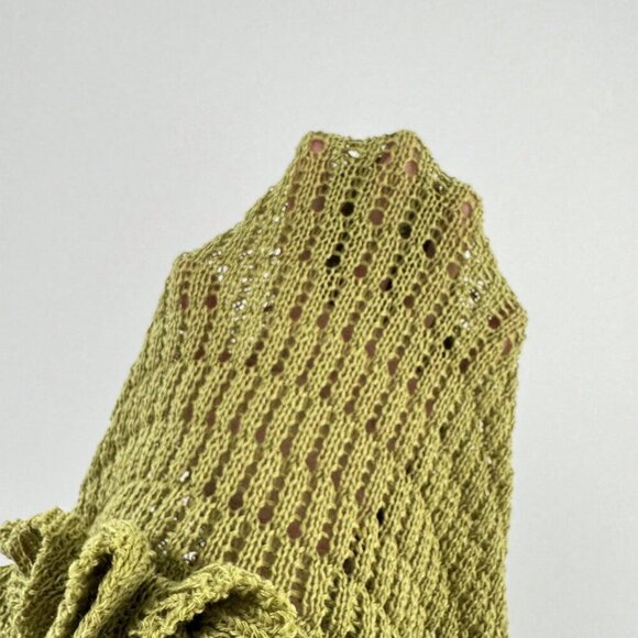 Green Women's Halter Crop Top And Ruffle Hem Mini Skirt Beach Cover Up Set - Picture 7 of 7